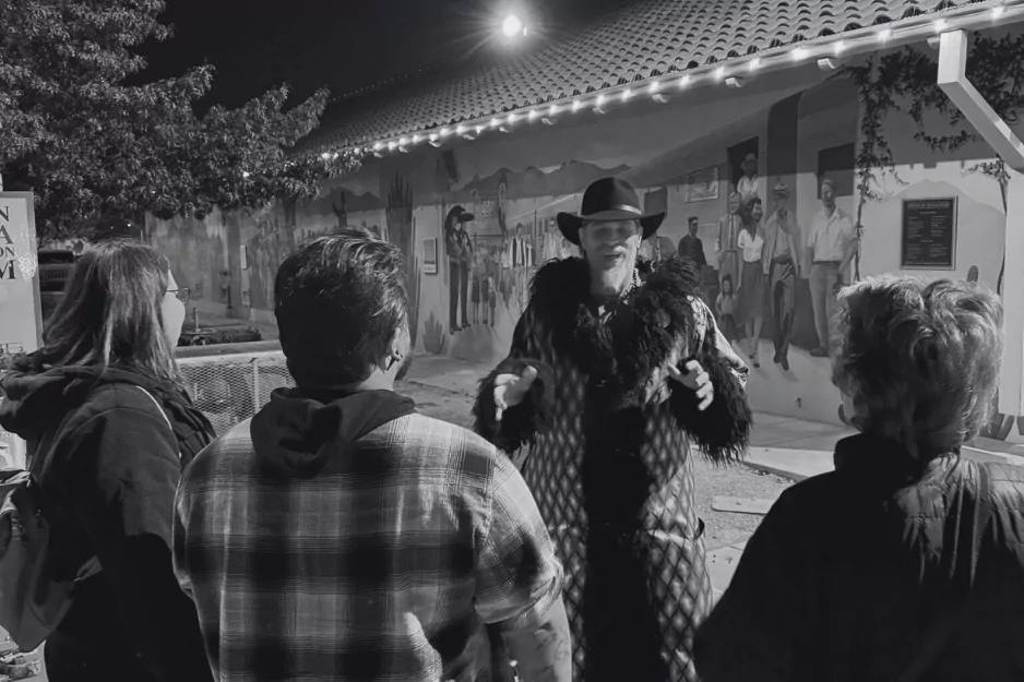Downtown Tucson at night, where our Old Pueblo ghost walk begins
